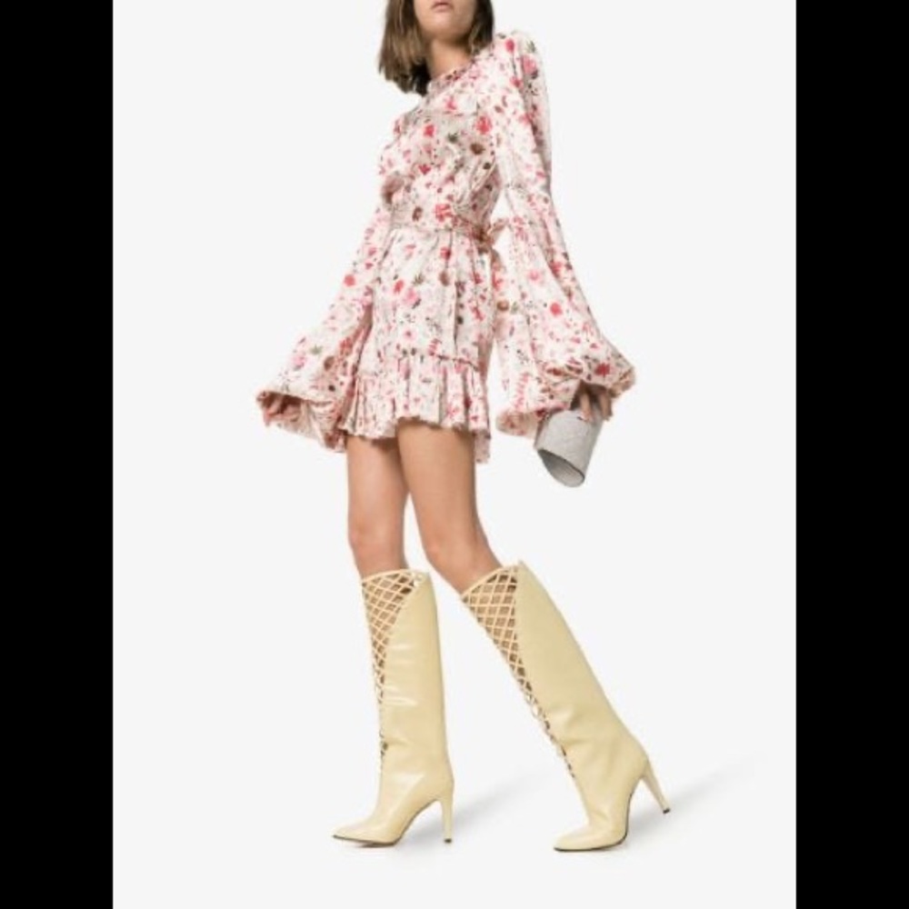 Gucci Cutout 95 Leather Knee Boots